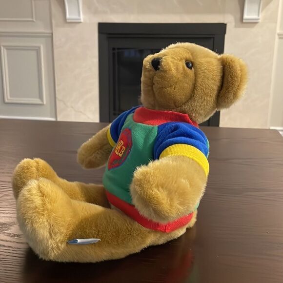 OshKosh B’gosh Eden Toys Teddy Bear in Collegiate Sweater Great Used Condition - Picture 2 of 8